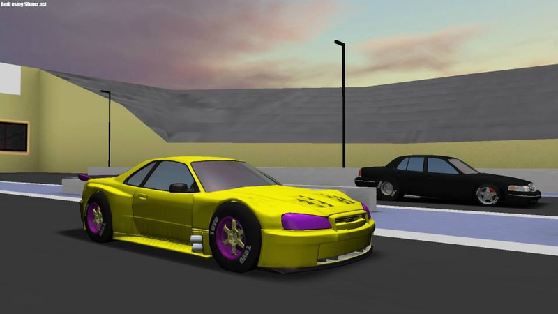 Skyline drag car